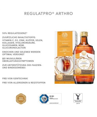 Dr. Niedermaier Regulatpro Arthro I - Joint Bone & Connective Tissue Support | 3x350ml Pack | Vitamins B C D3 Collagen & More - Buy Online on GoSupps.com