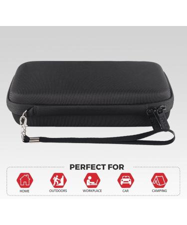 BOVKE Hard EVA Travel Case for YK15AB EMS TENS Unit | Muscle Stimulator & Electronic Pulse Massager Case | Extra Room for Battery Wires Pads & Gel - Black - Buy Online on GoSupps.com