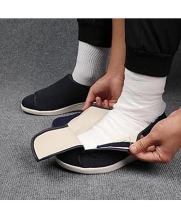 Comfortable Diabetic Shoes for Men - Extra Wide Anti-Slip Soles | Black 9.5 | Ideal Diabetic Slippers - Buy Online on GoSupps.com