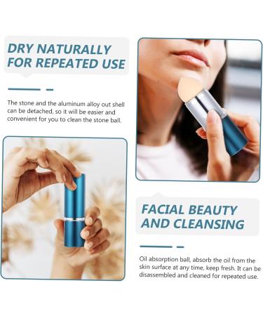 Angoily Oil Volcanic Use Makeup Oil-absorbing Practical Small Tool Women Stone Face Er Massager with Facial medium Blue - Buy Online on GoSupps.com
