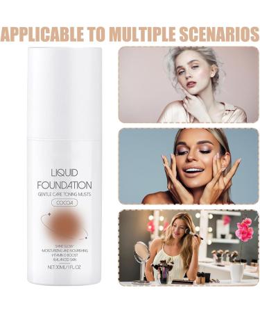  Iouyjiu Moisturizing Foundation Lightweight Liquid Makeup Full Coverage Concealer Long Lasting Oil Control Matte Finish Foundation Ideal for Oily and Dry Skin 30ml - Buy Online on GoSupps.com