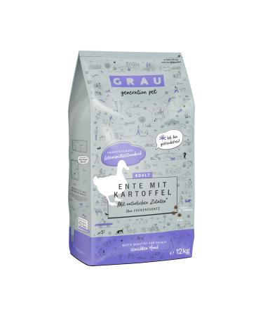 GRAU The Original Dog Food, Duck & Potatoes, Pack of 1 (1 x 12 kg), Grain Free, For Sensitive Adult Dogs