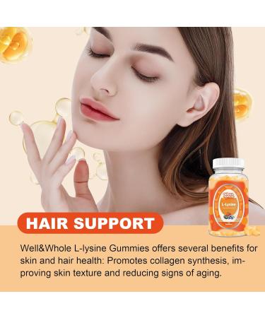 Buy Well&Whole L-Lysine 500mg Gummies - Vegan Amino Acid Supplement for Gum & Lip Health - Non-GMO Gluten-Free - 60 Count - Buy Online on GoSupps.com