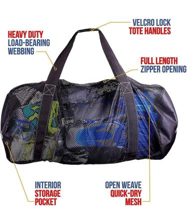 Deacroy Mesh Duffle Bag - Multi-Purpose Dive Snorkel Gear Tote | Extra Large Beach Travel Bag 90*40*40 - Buy Online on GoSupps.com