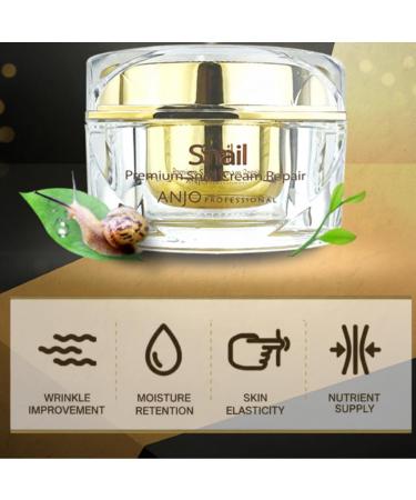 Anjo Premium Snail Mucin Cream 50ml - Korean Skincare Facial Moisturizer with Snail Secretion Filtrate - Deep Hydration Snail Mucin Moisturizer for Soft Supple Skin - Ideal for Professional Use - Buy Online on GoSupps.com