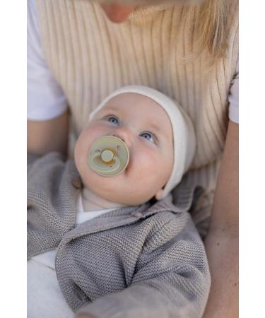 BIBS Natural Rubber Baby Pacifier Set | Made in Denmark | Olive/White | BPA-Free Soothers | Size 0-6 Months - Buy Online on GoSupps.com