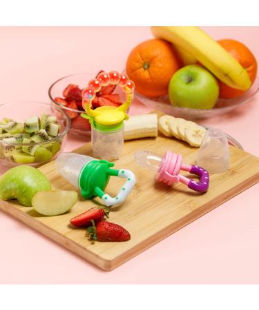 Shakar Baby Food Feeder Pacifier - 3 Pack Silicone Fruit Teether | Baby Teething Feeder Set | Infant Silicone Feeder for Fruits | BPA-Free - Buy Online on GoSupps.com