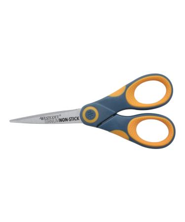 Westcott 14881 5-Inch Non-Stick Titanium Scissors For Office and Home, Yellow/Gray - Buy Online on GoSupps.com