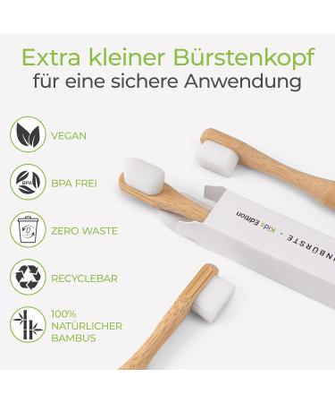 Buy Greenable Children Nano Bamboo Toothbrush Set 3 Pack - 10 000 Extra Soft Bristles BPA-Free Vegan Eco-Friendly - Colorful & Gum-Friendly - Buy Online on GoSupps.com
