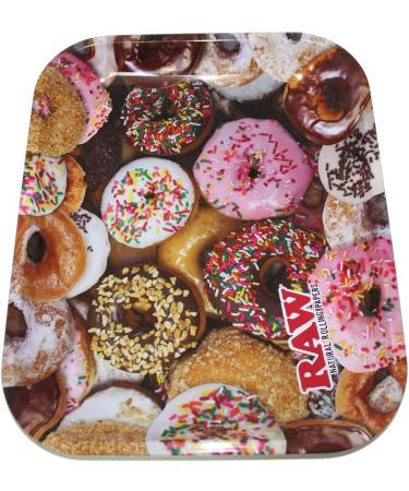 Raw Delicious Doughnuts Metal Rolling Tray - Large 14x11 | Premium Rolling Tray - Buy Online on GoSupps.com