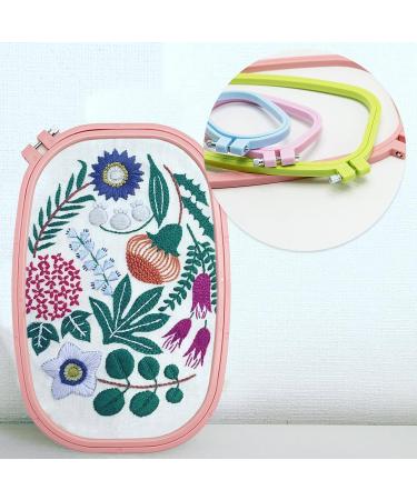 Colorful Embroidery Hoop Set - Rectangle & Square Frames for Cross Stitch & Sewing - Multicolor - LAMXD - Buy Online on GoSupps.com