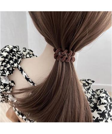 Grutyopkn Velvet Spiral Hair Ties 4 Pack - Elastic No Crease Ponytail Bands for Women - Multi-colored - Buy Online on GoSupps.com