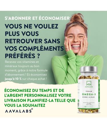 Omega 3 Vegan 1500mg Om ga 3 d'Huile d'Algue d Origine Durable Hautement Dose 750mg DHA + 300mg EPA par Dose - Comple ment Alimentaire Omega3 100% V g talien - 90 G lules - Buy Online on GoSupps.com