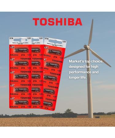 Buy TOSHIBA Alkaline 27A GP27A MN27 A27BP 12 Volt Battery 10 Pack | Long-lasting Power for Electronic Devices | International Shipping Available - Buy Online on GoSupps.com