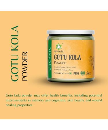 Organic Gotu Kola Powder - Herbal Supplements Boosts Immunity & Sup0ports Digestion | Non-GMO & Gluten-Free - Centella Asiatica - Mandupakarni Powder and Brahmi - 7.05 Oz / 200g 7.05 Ounce (Pack of 1) - Buy Online on GoSupps.com