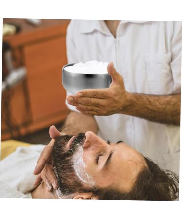 Beavorty 4-Piece Shaving Bowl Set - Metal Shampoo Bowl for Men | Practical Foam Warming Container with Lid | Ideal for Salons & Home Use - Buy Online on GoSupps.com