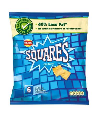 Walkers Squares - Salt & Vinegar (6x25g)