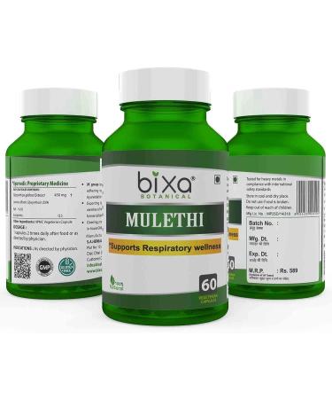 Sheltr Mulethi Extract (Licorice Root Glycyrrhiza Glabra) 25% Glycyrrhizin | Supports Respiratory Wellness | 60 Veg Capsules (450mg) 200 Gm - Buy Online on GoSupps.com