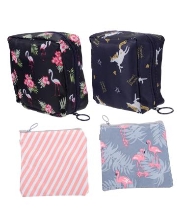 HAPINARY 4pcs Napkin Storage Bag s Coin Purse Napkin Bag for Women Little Bags for Period Girls Suit Coin Purses Canvas Stand Tampon Pouch Women Purse Menstrual Pouch Mini