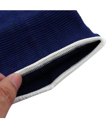 Ruilogod Sports Stripe Calf Leg Sleeves - Elastic Support Protector (2 PCs) | Black & Blue - International Shipping Available - Buy Online on GoSupps.com