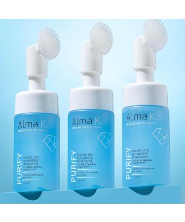 Alma K Pore Cleansing Foaming Mousse - Gentle Face Cleanser for Women - Hydrating Facial Cleanser with Salicylic Acid - Face Wash for Women - 3.7 Fl oz - Buy Online on GoSupps.com