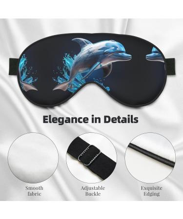 Unique 3D Dolphin Print Eye Mask | Soft Unisex Sleep Shade for Travel & Yoga - Buy Online on GoSupps.com