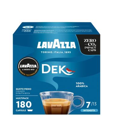 LAVAZZA - Cafe Espresso Dek Cremoso - 100% Arabica - 180 Capsules Compatibles Lavazza A Modo Mio