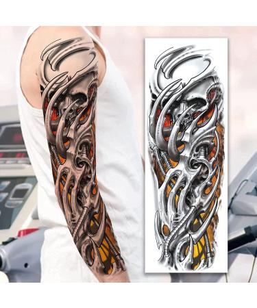 Cerlaza Temporary Tattoos for Men - 10 Sheets | Fake Sleeves Full Arm Semi Permanent Waterproof Tattoos for Adults | Realistic and Long Lasting Tatuajes Temporales - Buy Online on GoSupps.com