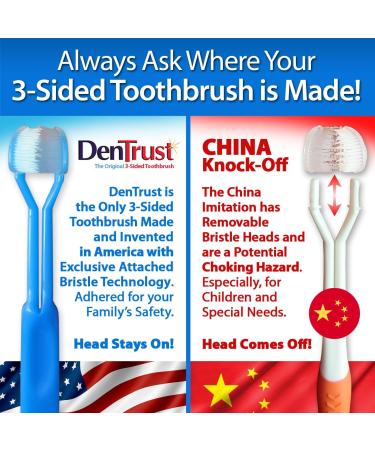 Buy Original 3-Sided DenTrust Toothbrush - Clinically Proven Electric Brush 6-Pack for Adults - Best International Shipping - Buy Online on GoSupps.com