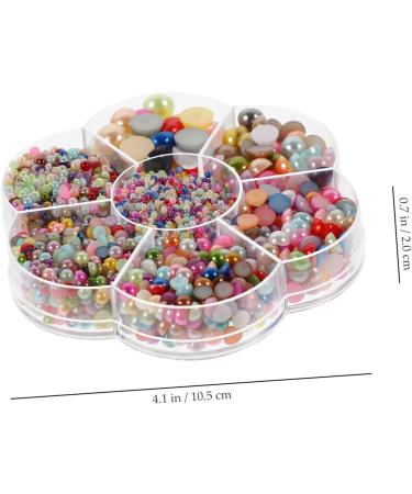 ibasenice 5 Boxes Clothing & Accessories Diy Charms Nail Diy Flatback Pearl Charm Manicure Decor Headdress Pearl Diy Headdress Decoration Half Round Pearl for Crafts Abs Boxed - Buy Online on GoSupps.com