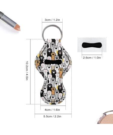 Poceacles Women's and Girls' Keychain - Lipstick - Glossy Lip Balm - Neoprene Pouch - Wrist Strap Dog Paws. - Buy Online on GoSupps.com