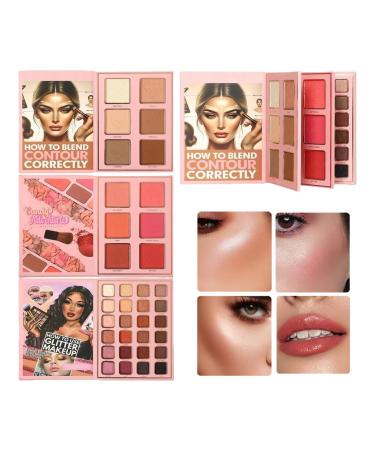 36 Color Makeup Palette in Magnetic Book Design 3Layer Eyeshadow Palette Long Lasting for Travel Party Fashion Women and Girls