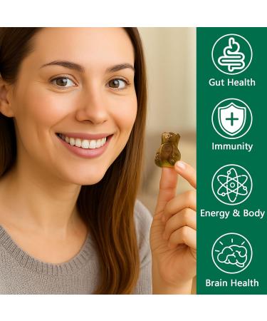 DYDUON Greens Gummies Daily Greens Gummies with Organic Chlorella and Spirulina Digestive & Gut Health Low Sugar Formulated with 60+ Ingredients Individual Packets 160 Gummies Bear - Buy Online on GoSupps.com