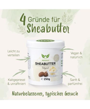 Nature Cake Shea Butter 250g - Cold-Pressed Vegan Body Butter | Natural Perfume-Free Moisturizing for All Skin Types - Buy Online on GoSupps.com