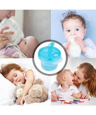 2-Pack Non-Spill Milk Powder Dispenser Pots - Portable Formula Powder Storage for Travel - Pink Blue - Buy Online on GoSupps.com