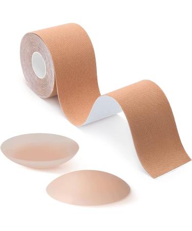 Skin-Friendly & Waterproof Boob Tape for Breast Lift - Beige | Perfect for Large Breasts - Buy Online on GoSupps.com