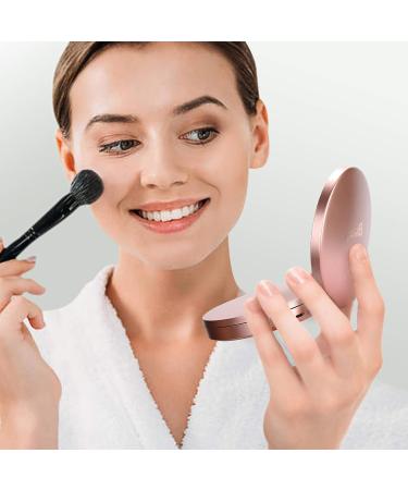 B Beauty Planet 20X Magnifying Mirror with Light - Portable Travel Makeup Mirror with Rechargeable LED Ring Light - 4inches Rose Gold - Buy Online on GoSupps.com