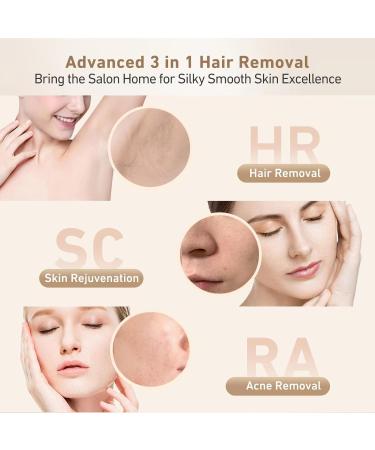 CURT IPL Hair Removal Device with Ice Cooling - 999,900 Light Pulses, 3 Functions, 5 Energy Levels - Permanent & Painless Hair Removal for Body, Legs, Armpits - White - Buy Online on GoSupps.com