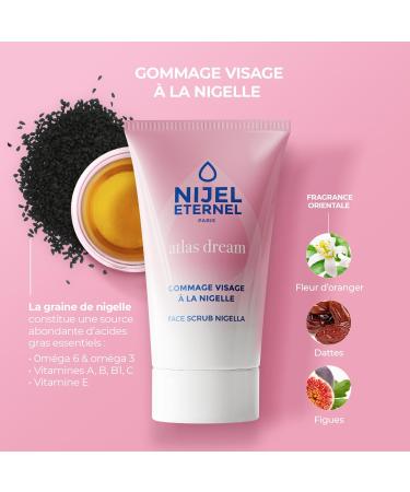 Nigella face scrub Vegan 99% naturalness Made in France Nigella oil Castor oil exfoliating argan shell - Buy Online on GoSupps.com