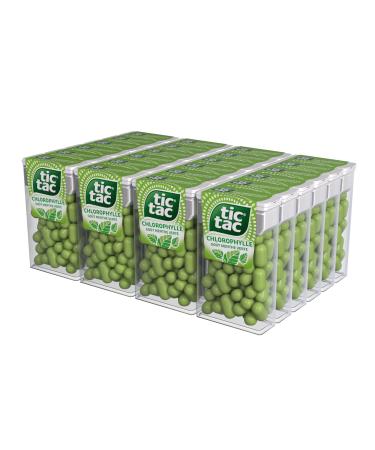 TicTac Chlorophylle Go t Menthe Verte - Bonbons frais sucr s - Format de Poche - 24 boites x 18g