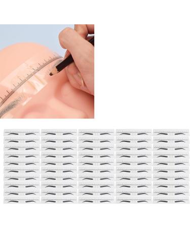 Disposable Eyebrow Stencil Ruler with Adhesive Easy to Use Microblading Template for Eyebrow Shape Design - Buy Online on GoSupps.com