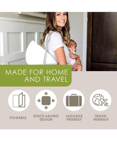 Puj Flyte Compact Infant Bathtub - Stylish Baby Bath Essential for Newborns and Infants | Home and Travel Friendly | 23.5 x 10.51 x 1.5 inches, White - Buy Online on GoSupps.com