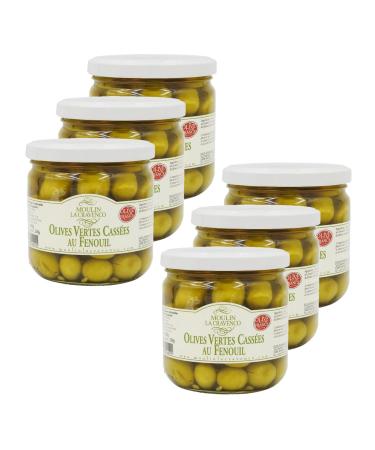 Moulin la Cravenco Set of 6x Off-green olive with fennel - Pot 200g
