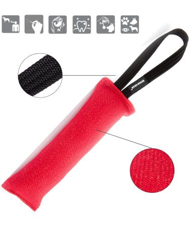 Dingo Gear Cotton Nylon Bite Sausage for Dog Training | IGP IPO Obedience & Protection | 28x7 cm with 1 Handle - Red S00062 - Buy Online on GoSupps.com