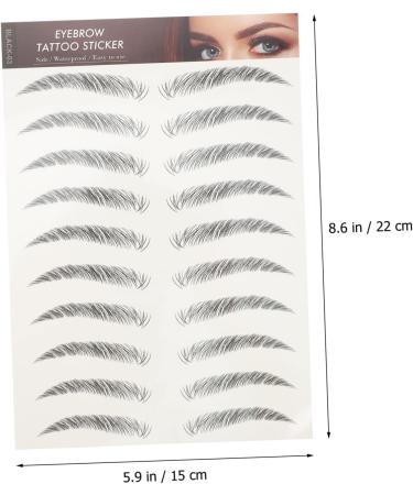 Baluue 24 Pcs Eyebrow Stickers Eyebrows Cosmetics Waterproof Eyebrow Tattoos Eyebrow Grooming Cejas Soy Ink - Buy Online on GoSupps.com
