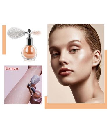 Shimmering Body Glitter Spray Highlighter Powder for Hair, Face & Body - High Gloss Makeup Cosmetic with Sparkle & Shine - Bronzer - Buy Online on GoSupps.com