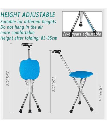 Canes Walking Stick with Seat Folding Can Withstand 300 pounds of Travel Crutches with LED Lights Adjustable Height Suitable for The Elderly and Young People Made in China Smooth Sailing - Buy Online on GoSupps.com