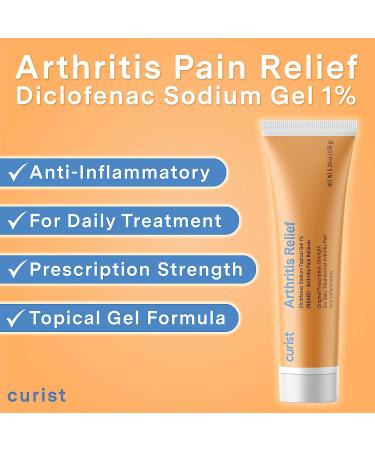 Curist Diclofenac Sodium Topical Gel 1% 150g for Arthritis Pain Relief - Hand, Foot, Knee, Elbow & Ankle Joint Pain - 5.29oz - Buy Online on GoSupps.com