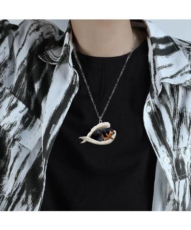 Plbge Pet 2D Flat Sleeping Dog Necklace Cute Angel Gifts for Pet Lovers & Young Girls - Buy Online on GoSupps.com