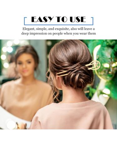 Beaupretty French Hair Forks - Set of 3 U-Shape Metal Hairpins for Stylish Hair Rolls - Buy Online on GoSupps.com